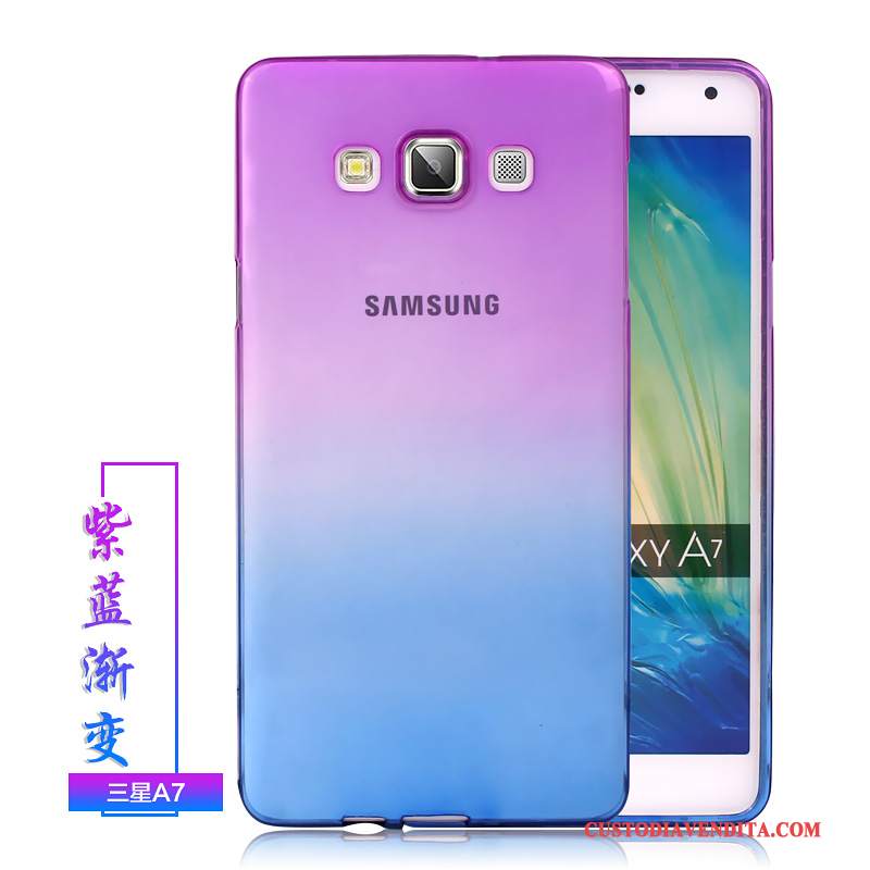 Custodia Samsung Galaxy A7 2015 Colore Cool Anti-caduta, Cover Samsung Galaxy A7 2015 Silicone Telefono Gradiente