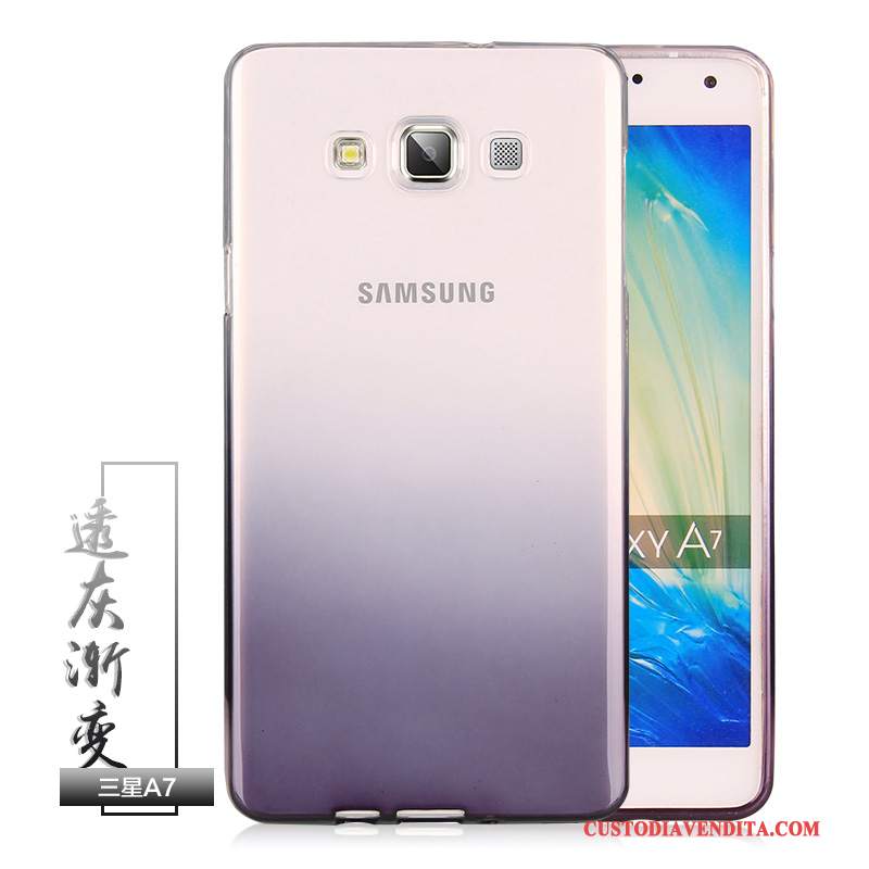 Custodia Samsung Galaxy A7 2015 Colore Cool Anti-caduta, Cover Samsung Galaxy A7 2015 Silicone Telefono Gradiente