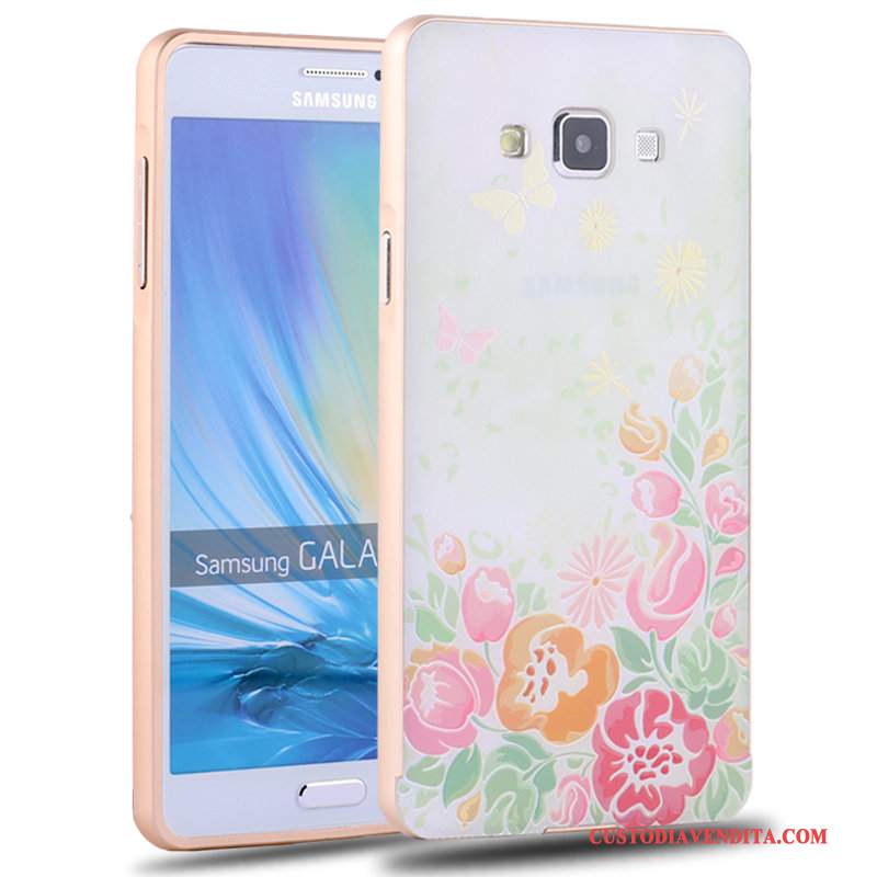 Custodia Samsung Galaxy A7 2015 Colore Metallo Tendenza, Cover Samsung Galaxy A7 2015 Cartone Animato Difficiletelefono