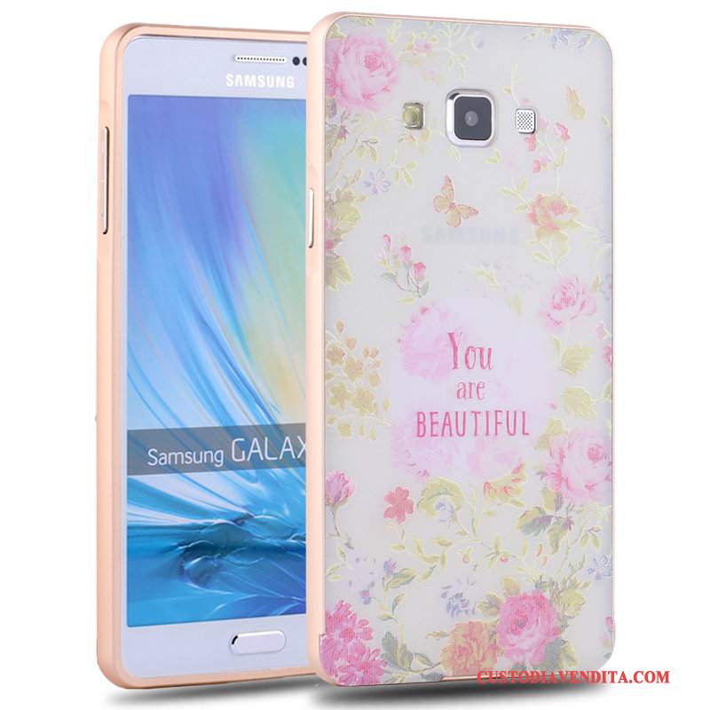 Custodia Samsung Galaxy A7 2015 Colore Metallo Tendenza, Cover Samsung Galaxy A7 2015 Cartone Animato Difficiletelefono