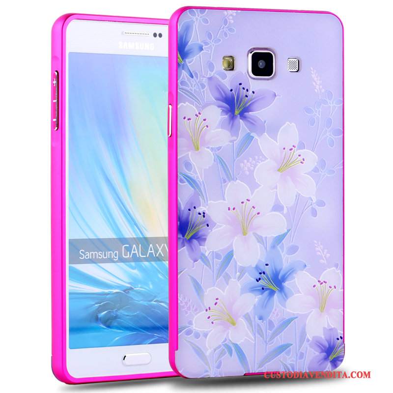 Custodia Samsung Galaxy A7 2015 Colore Metallo Tendenza, Cover Samsung Galaxy A7 2015 Cartone Animato Difficiletelefono