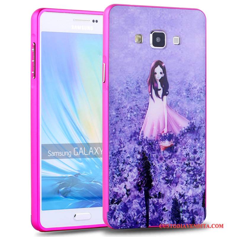 Custodia Samsung Galaxy A7 2015 Colore Metallo Tendenza, Cover Samsung Galaxy A7 2015 Cartone Animato Difficiletelefono