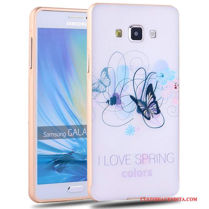 Custodia Samsung Galaxy A7 2015 Colore Metallo Tendenza, Cover Samsung Galaxy A7 2015 Cartone Animato Difficiletelefono