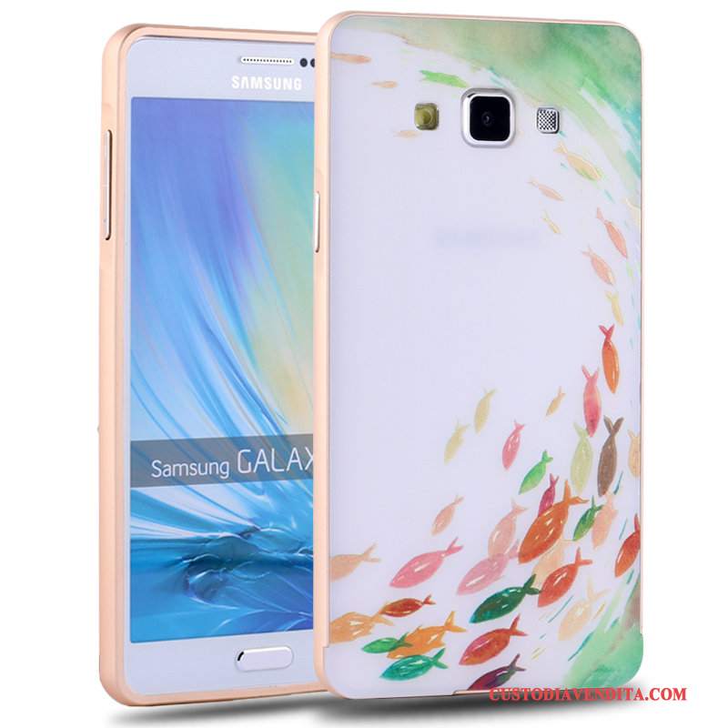 Custodia Samsung Galaxy A7 2015 Colore Metallo Tendenza, Cover Samsung Galaxy A7 2015 Cartone Animato Difficiletelefono