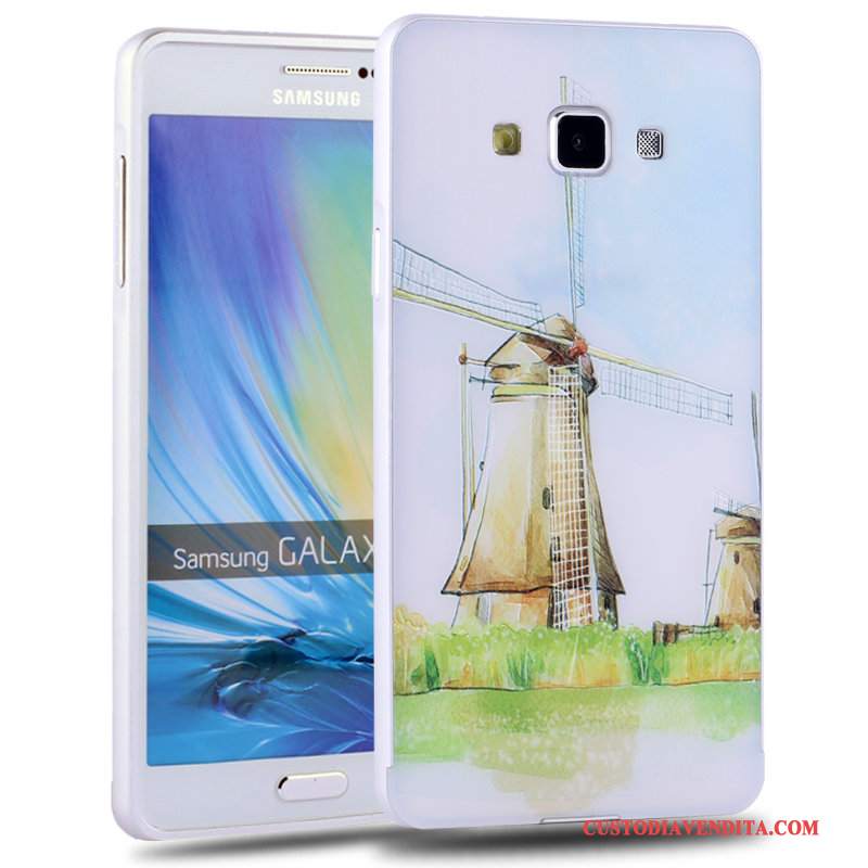 Custodia Samsung Galaxy A7 2015 Colore Metallo Tendenza, Cover Samsung Galaxy A7 2015 Cartone Animato Difficiletelefono