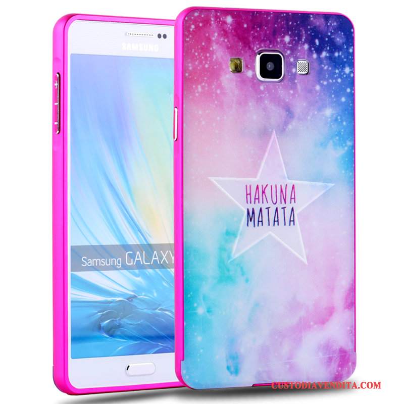 Custodia Samsung Galaxy A7 2015 Colore Metallo Tendenza, Cover Samsung Galaxy A7 2015 Cartone Animato Difficiletelefono