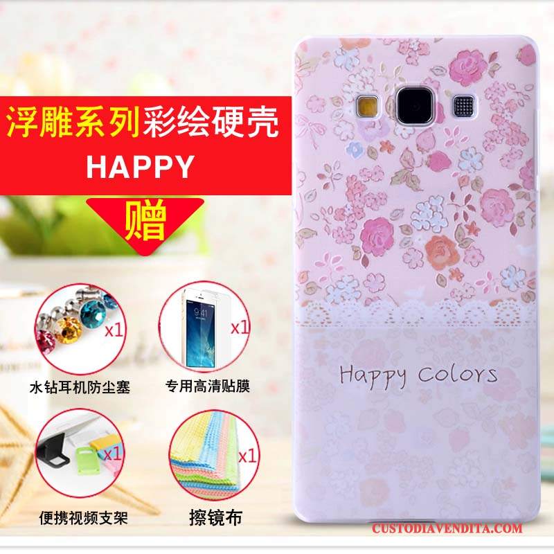 Custodia Samsung Galaxy A7 2015 Goffratura Difficiletelefono, Cover Samsung Galaxy A7 2015 Colore