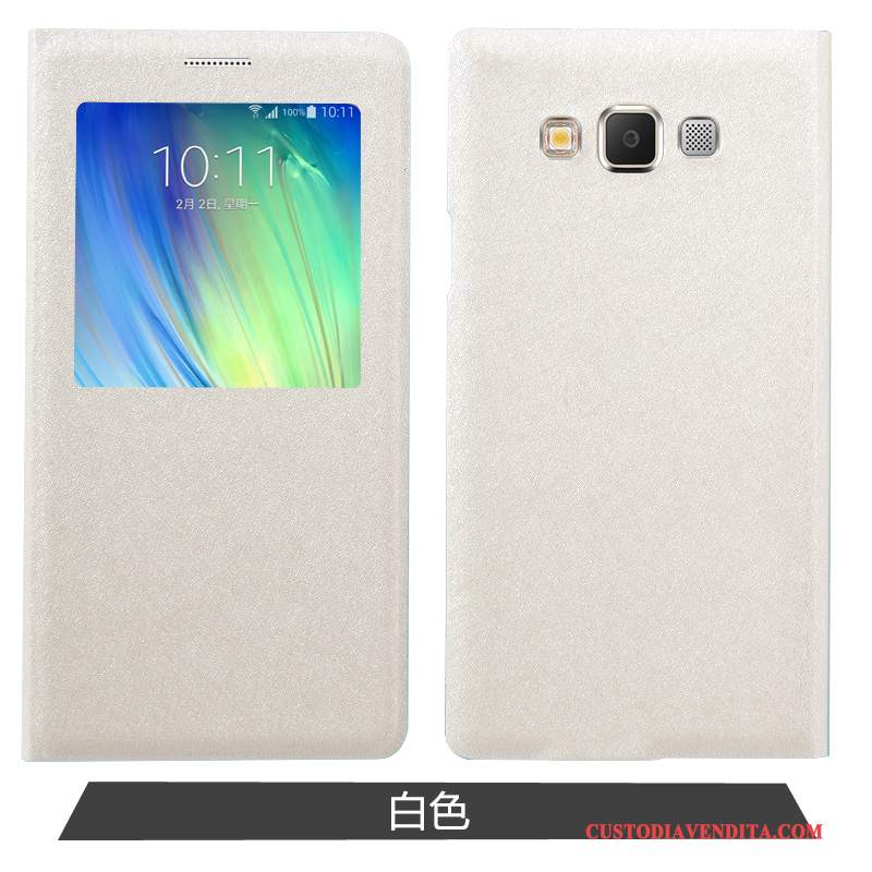 Custodia Samsung Galaxy A7 2015 Protezione Anti-caduta Oro, Cover Samsung Galaxy A7 2015 Folio Telefono