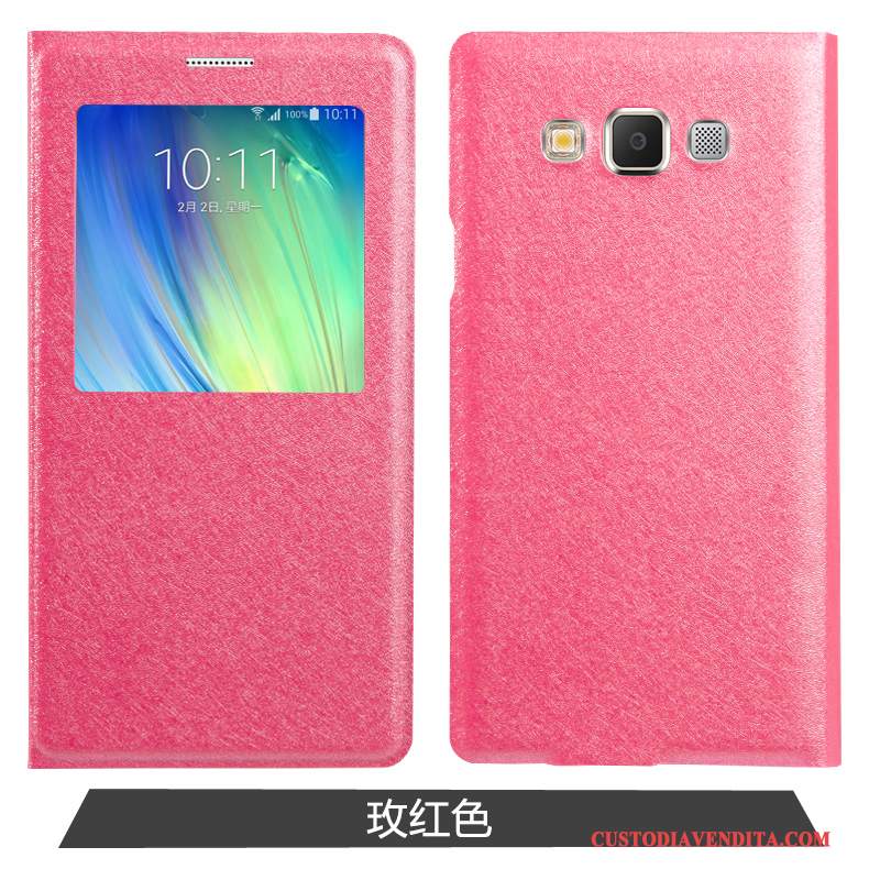 Custodia Samsung Galaxy A7 2015 Protezione Anti-caduta Oro, Cover Samsung Galaxy A7 2015 Folio Telefono