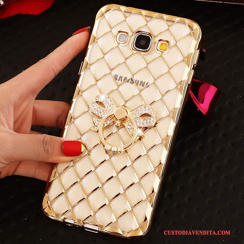 Custodia Samsung Galaxy A7 2015 Protezione Morbidotelefono, Cover Samsung Galaxy A7 2015 Strass Trasparente Oro