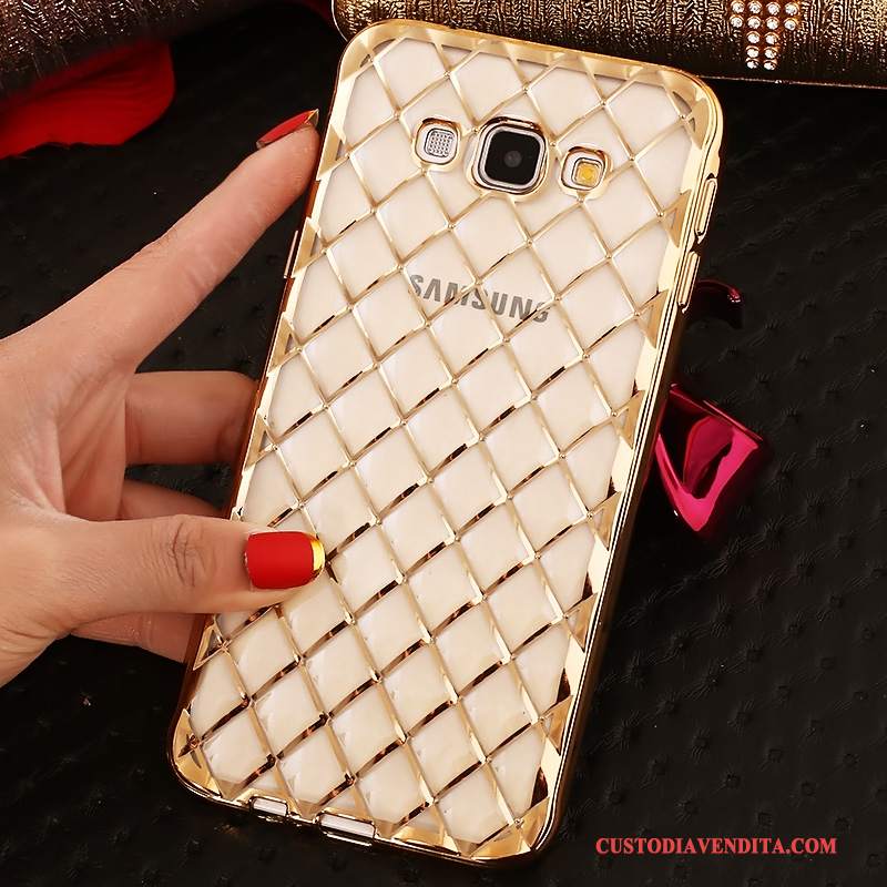 Custodia Samsung Galaxy A7 2015 Protezione Morbidotelefono, Cover Samsung Galaxy A7 2015 Strass Trasparente Oro