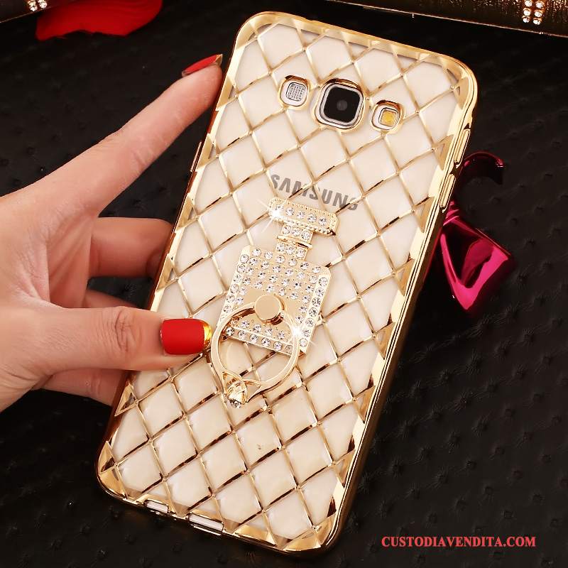 Custodia Samsung Galaxy A7 2015 Protezione Morbidotelefono, Cover Samsung Galaxy A7 2015 Strass Trasparente Oro