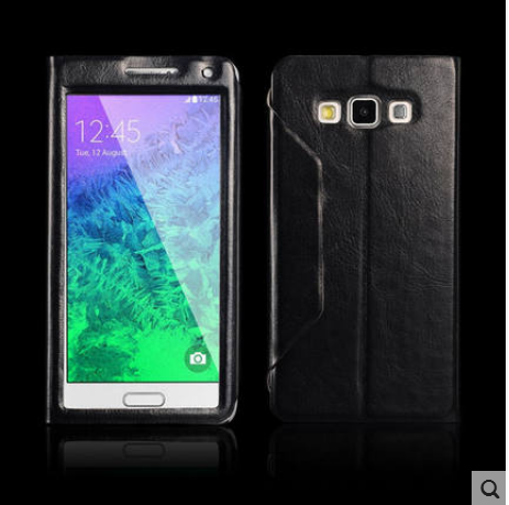 Custodia Samsung Galaxy A7 2015 Protezione Tendenzatelefono, Cover Samsung Galaxy A7 2015 Pelle Nero Anti-caduta