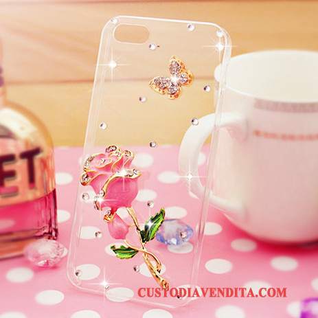 Custodia Samsung Galaxy A7 2015 Silicone Tendenza Rosa, Cover Samsung Galaxy A7 2015 Protezione Con Strass Coperchio Posteriore