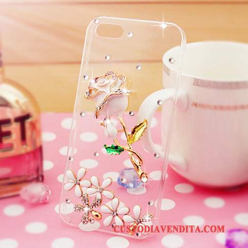 Custodia Samsung Galaxy A7 2015 Silicone Tendenza Rosa, Cover Samsung Galaxy A7 2015 Protezione Con Strass Coperchio Posteriore