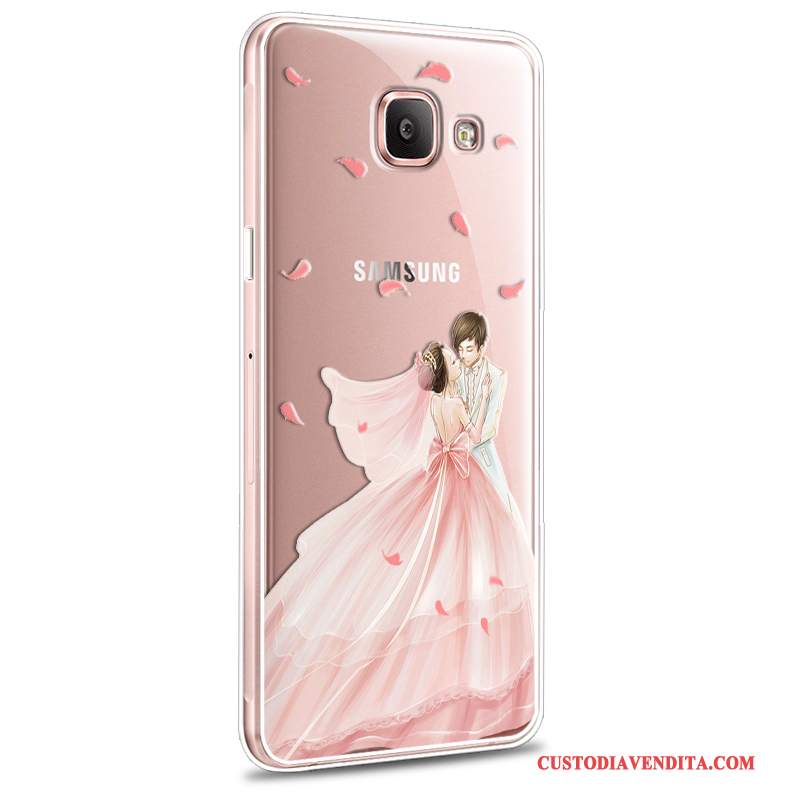 Custodia Samsung Galaxy A7 2016 Cartone Animato Telefono Morbido, Cover Samsung Galaxy A7 2016 Protezione Nuovo Rosa