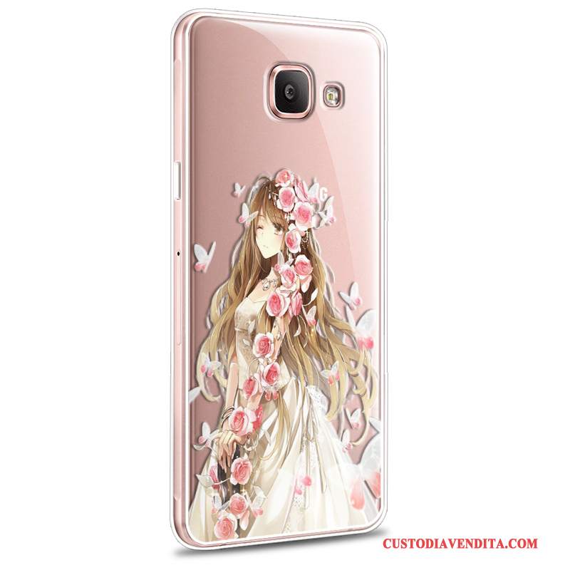 Custodia Samsung Galaxy A7 2016 Cartone Animato Telefono Morbido, Cover Samsung Galaxy A7 2016 Protezione Nuovo Rosa