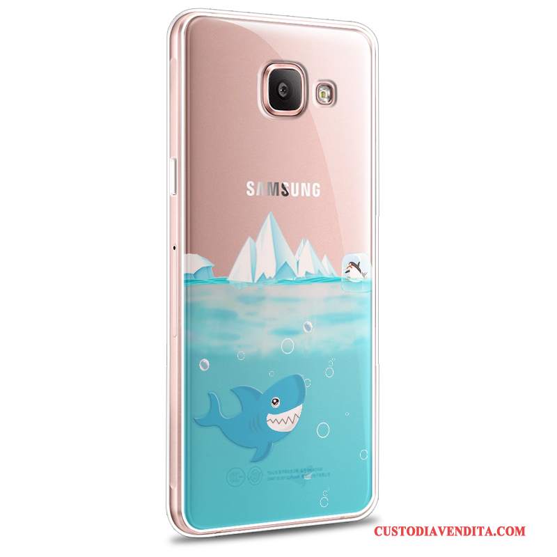 Custodia Samsung Galaxy A7 2016 Cartone Animato Telefono Morbido, Cover Samsung Galaxy A7 2016 Protezione Nuovo Rosa