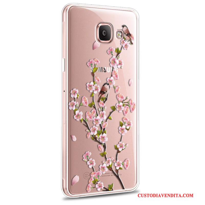 Custodia Samsung Galaxy A7 2016 Cartone Animato Telefono Morbido, Cover Samsung Galaxy A7 2016 Protezione Nuovo Rosa