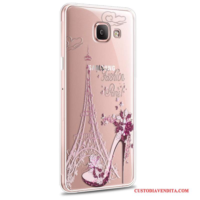 Custodia Samsung Galaxy A7 2016 Cartone Animato Telefono Morbido, Cover Samsung Galaxy A7 2016 Protezione Nuovo Rosa