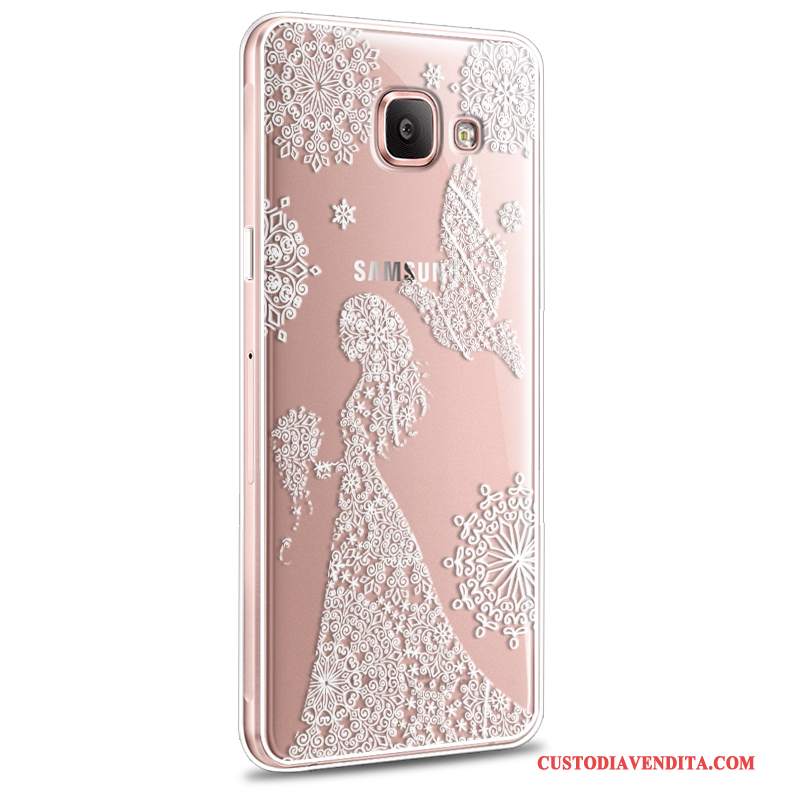 Custodia Samsung Galaxy A7 2016 Cartone Animato Telefono Morbido, Cover Samsung Galaxy A7 2016 Protezione Nuovo Rosa