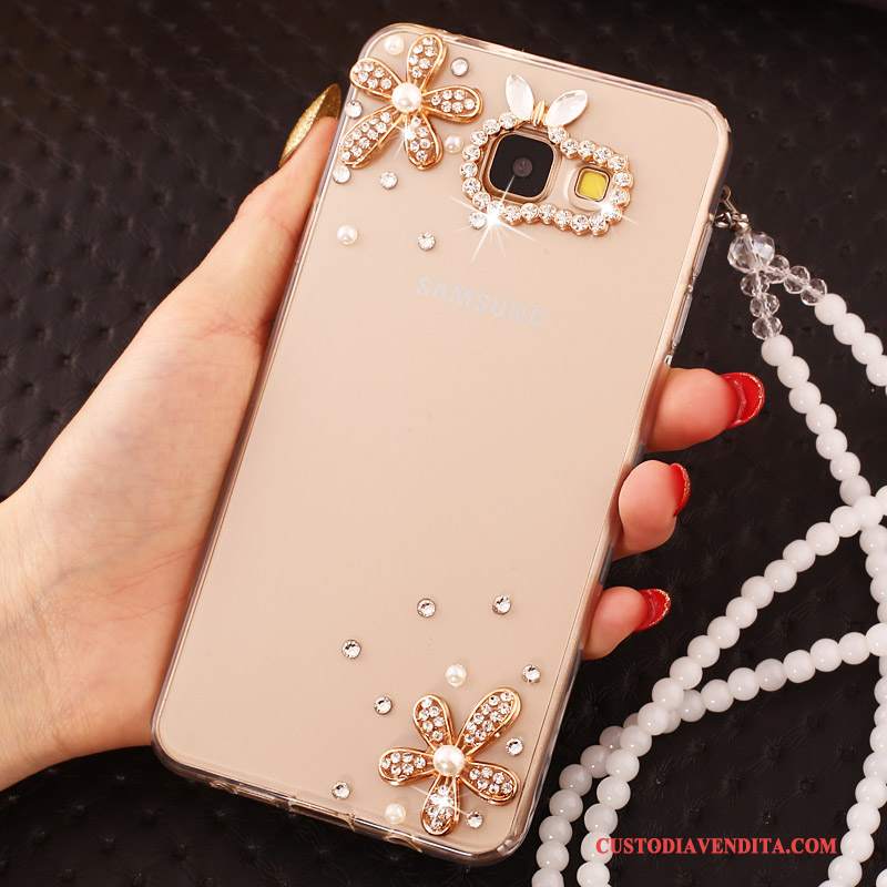 Custodia Samsung Galaxy A7 2016 Colore Perlinetelefono, Cover Samsung Galaxy A7 2016 Strass