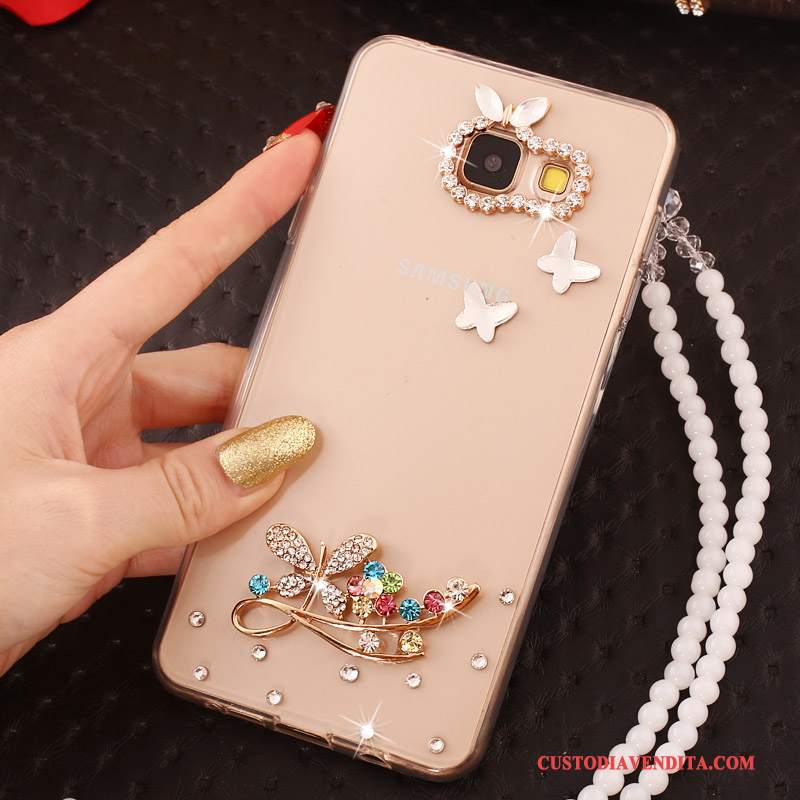 Custodia Samsung Galaxy A7 2016 Colore Perlinetelefono, Cover Samsung Galaxy A7 2016 Strass