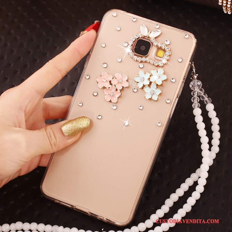 Custodia Samsung Galaxy A7 2016 Colore Perlinetelefono, Cover Samsung Galaxy A7 2016 Strass