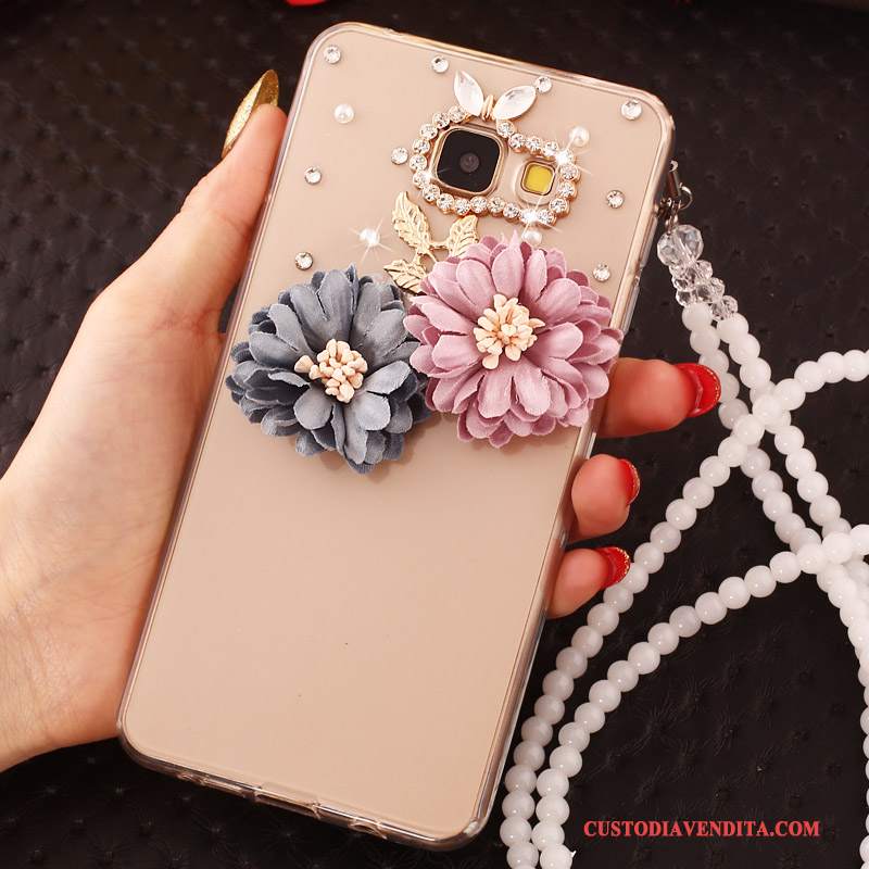 Custodia Samsung Galaxy A7 2016 Colore Perlinetelefono, Cover Samsung Galaxy A7 2016 Strass