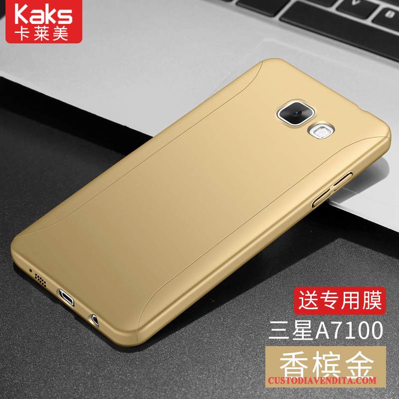 Custodia Samsung Galaxy A7 2016 Creativo Telefono Oro, Cover Samsung Galaxy A7 2016 Difficile Tutto Incluso