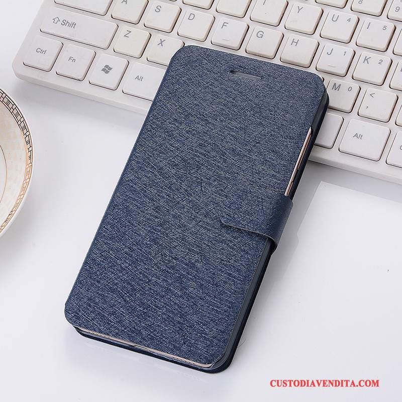 Custodia Samsung Galaxy A7 2016 Folio Telefono Blu Chiaro, Cover Samsung Galaxy A7 2016 Pelle