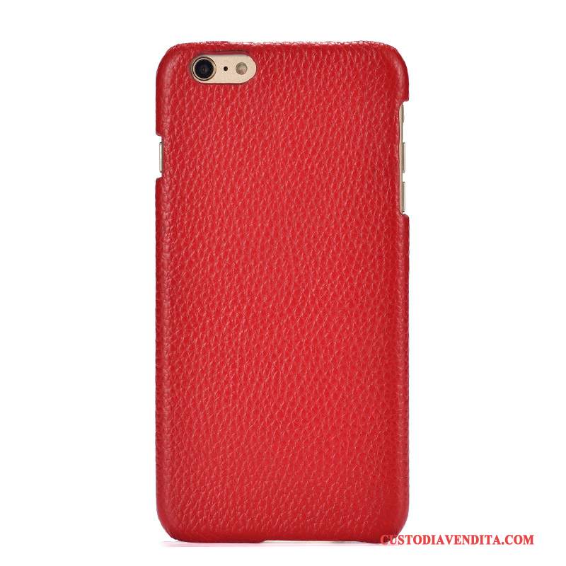 Custodia Samsung Galaxy A7 2016 Pelle Coperchio Posteriore Rosso, Cover Samsung Galaxy A7 2016 Protezione Semplicitelefono