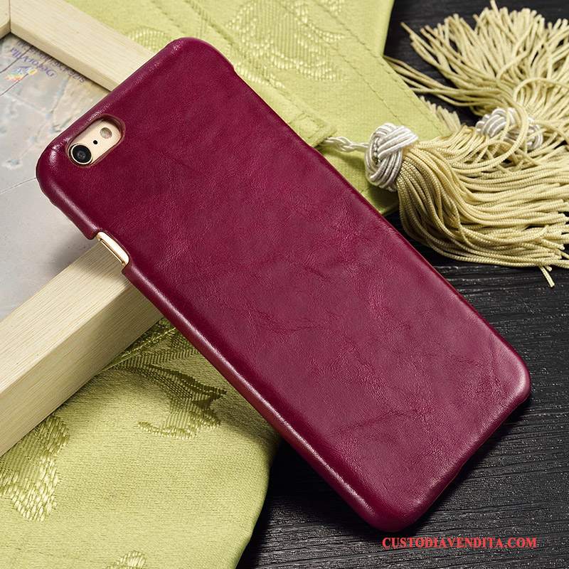 Custodia Samsung Galaxy A7 2016 Pelle Semplici Vino Rosso, Cover Samsung Galaxy A7 2016 Protezione Telefono Anti-caduta