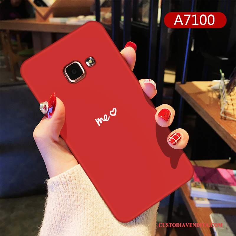 Custodia Samsung Galaxy A7 2016 Silicone Rosso Di Personalità, Cover Samsung Galaxy A7 2016 Cartone Animato Morbidotelefono