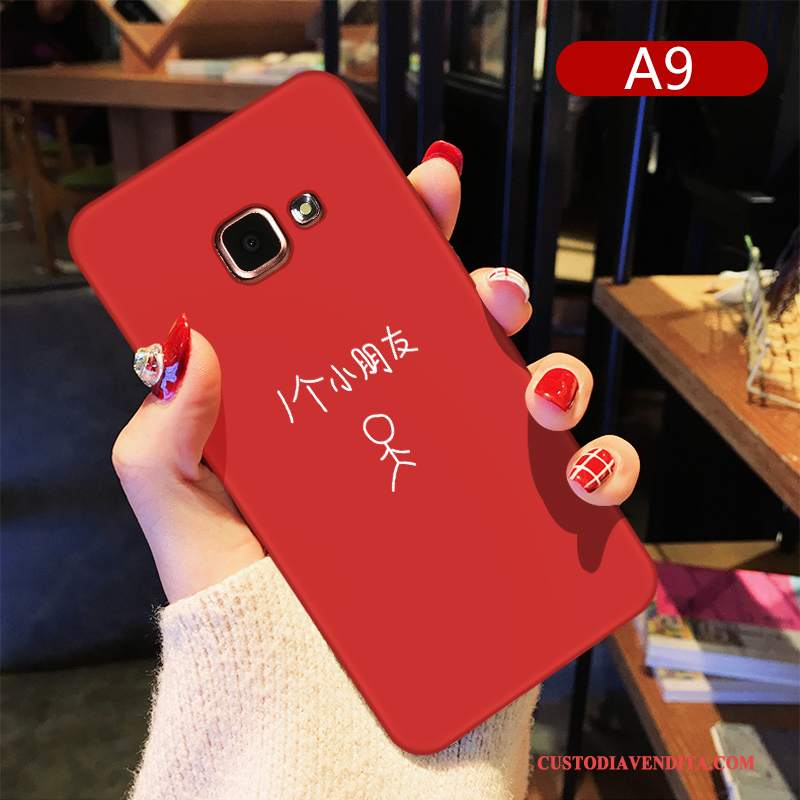 Custodia Samsung Galaxy A7 2016 Silicone Rosso Di Personalità, Cover Samsung Galaxy A7 2016 Cartone Animato Morbidotelefono