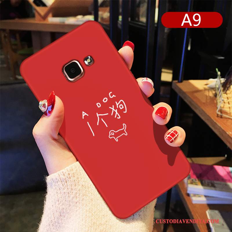 Custodia Samsung Galaxy A7 2016 Silicone Rosso Di Personalità, Cover Samsung Galaxy A7 2016 Cartone Animato Morbidotelefono