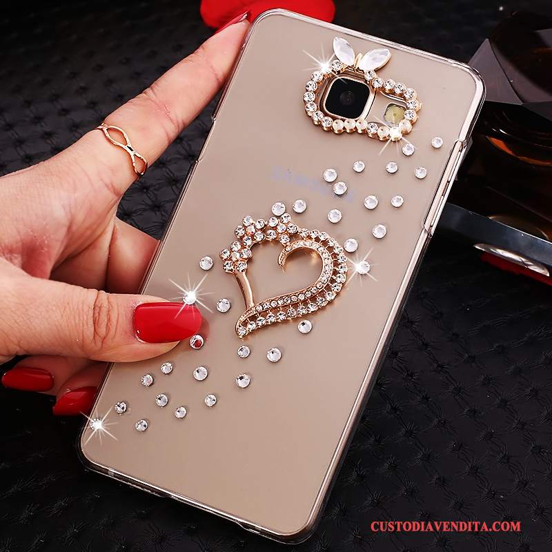 Custodia Samsung Galaxy A7 2016 Strass Orotelefono, Cover Samsung Galaxy A7 2016 Protezione Trasparente Con Strass