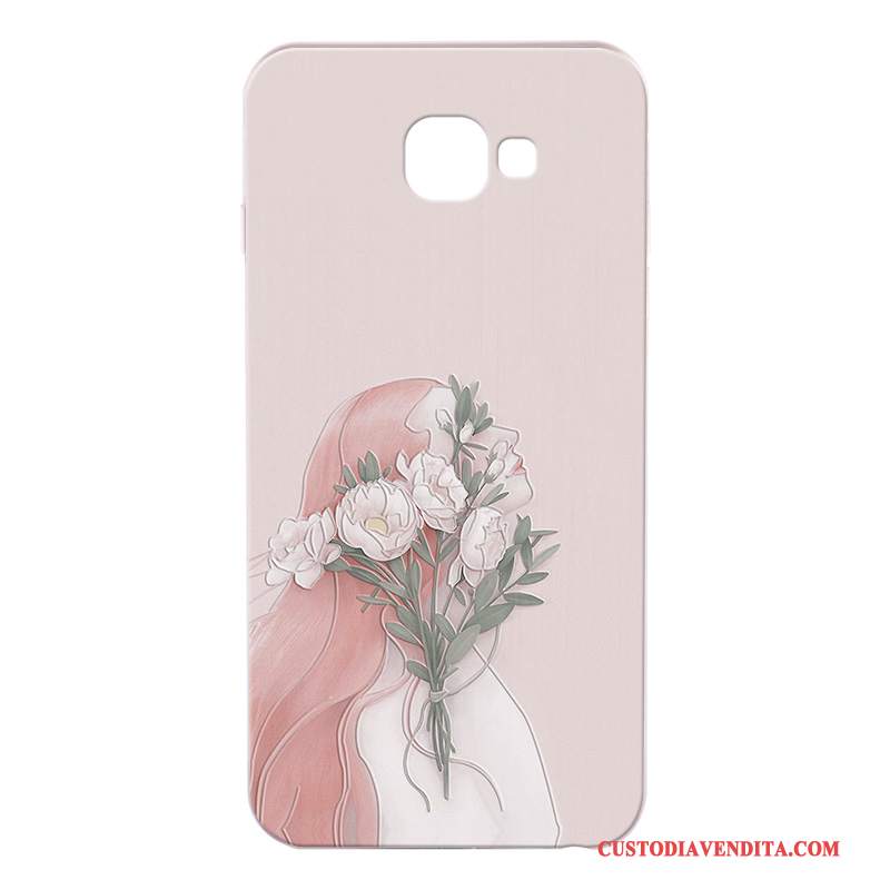 Custodia Samsung Galaxy A7 2017 Cartone Animato Telefono Grigio, Cover Samsung Galaxy A7 2017 Protezione Morbido Chiaro