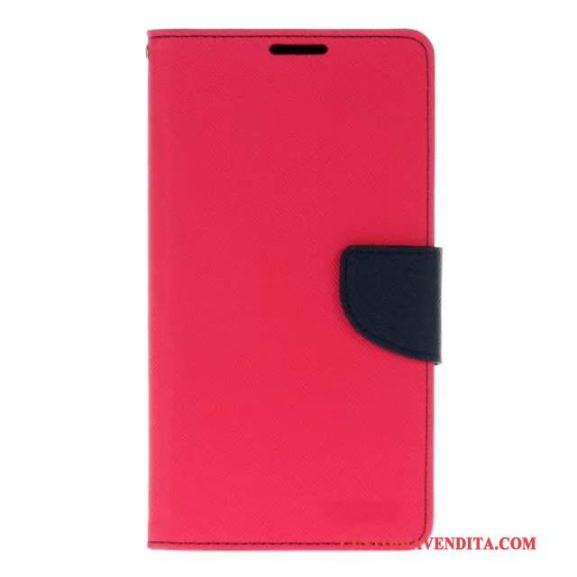 Custodia Samsung Galaxy A7 2017 Pelle Morbido Supporto, Cover Samsung Galaxy A7 2017 Folio Telefono Rosso