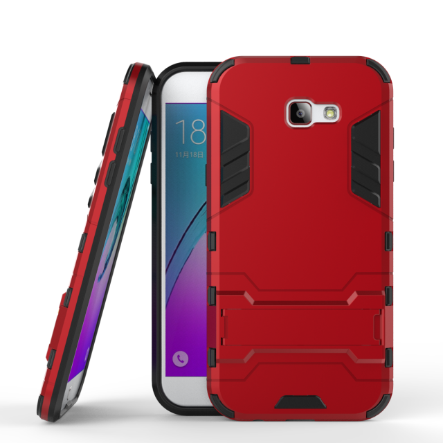 Custodia Samsung Galaxy A7 2017 Protezione Supporto Rosso, Cover Samsung Galaxy A7 2017 Tendenzatelefono