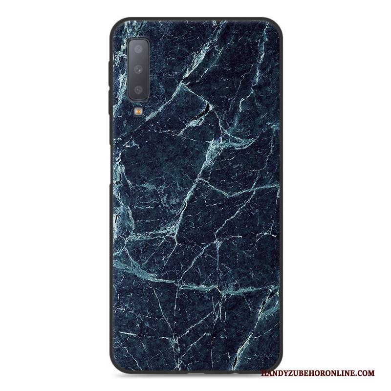 Custodia Samsung Galaxy A7 2018 Colore Telefono Di Personalità, Cover Samsung Galaxy A7 2018 Protezione Modello Blu