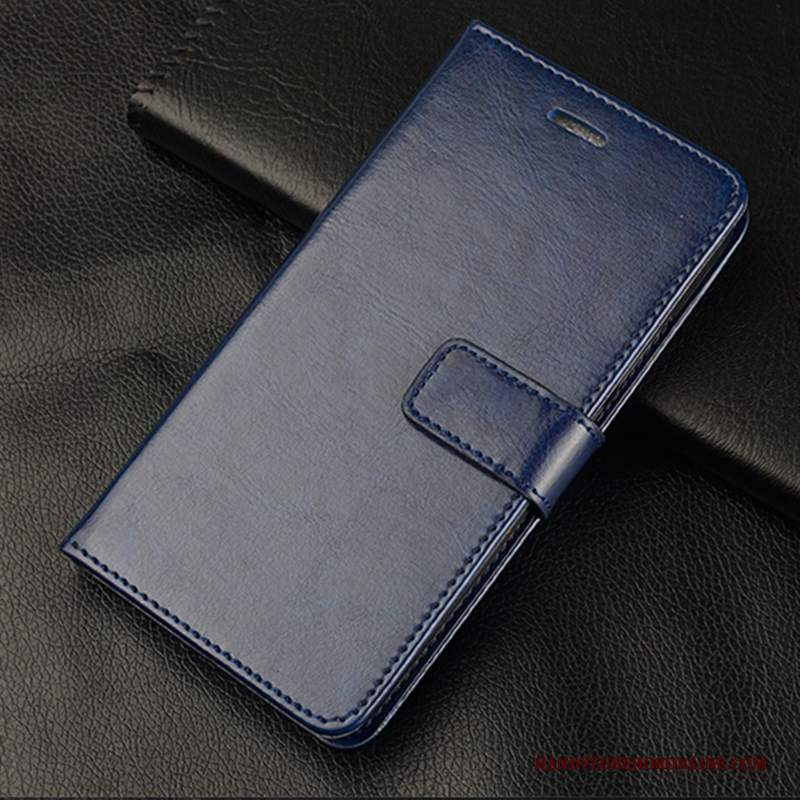 Custodia Samsung Galaxy A7 2018 Pelle Blutelefono, Cover Samsung Galaxy A7 2018 Folio Di Personalità