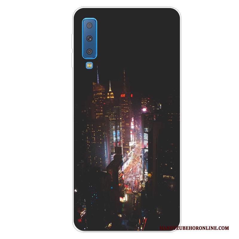 Custodia Samsung Galaxy A7 2018 Protezione Anti-caduta Difficile, Cover Samsung Galaxy A7 2018 Morbidotelefono