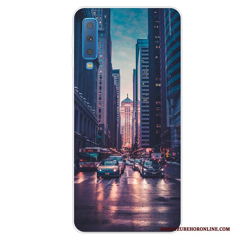 Custodia Samsung Galaxy A7 2018 Protezione Anti-caduta Difficile, Cover Samsung Galaxy A7 2018 Morbidotelefono