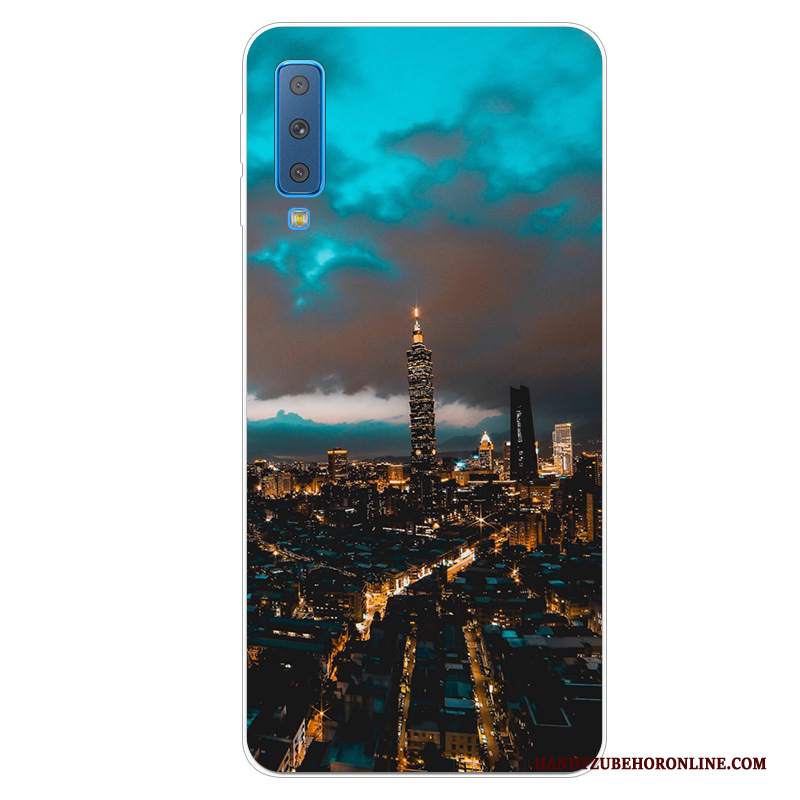 Custodia Samsung Galaxy A7 2018 Protezione Anti-caduta Difficile, Cover Samsung Galaxy A7 2018 Morbidotelefono