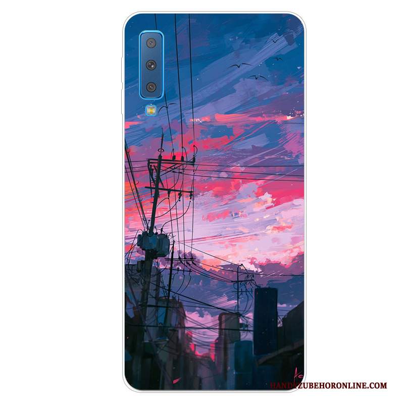 Custodia Samsung Galaxy A7 2018 Protezione Anti-caduta Difficile, Cover Samsung Galaxy A7 2018 Morbidotelefono