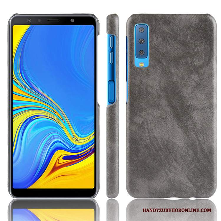 Custodia Samsung Galaxy A7 2018 Vintage Difficile Qualità, Cover Samsung Galaxy A7 2018 Pelle Telefono Modello