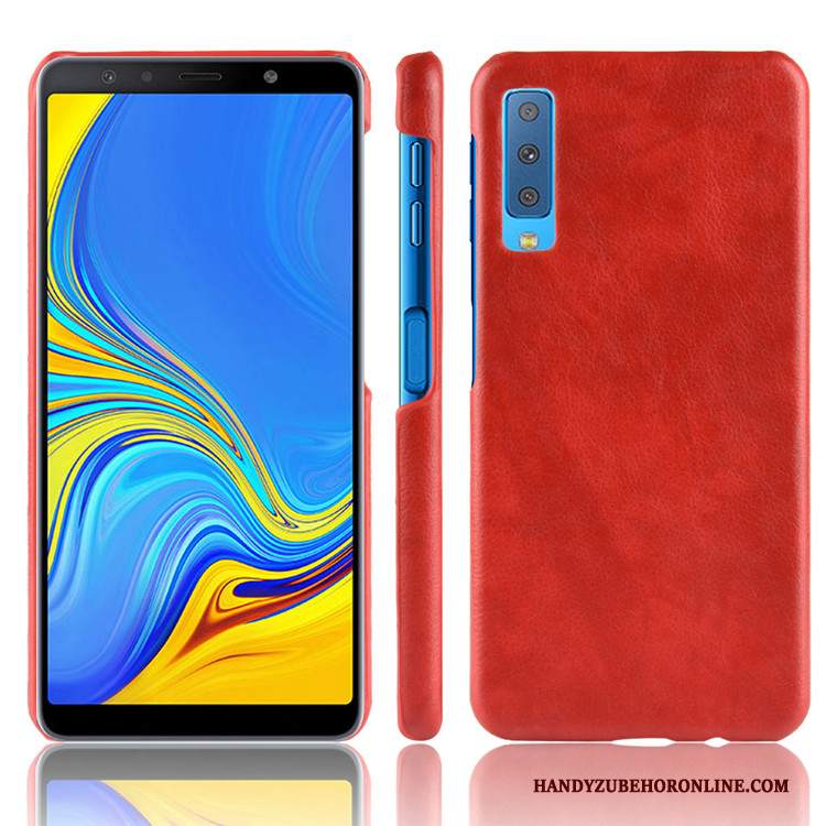 Custodia Samsung Galaxy A7 2018 Vintage Difficile Qualità, Cover Samsung Galaxy A7 2018 Pelle Telefono Modello