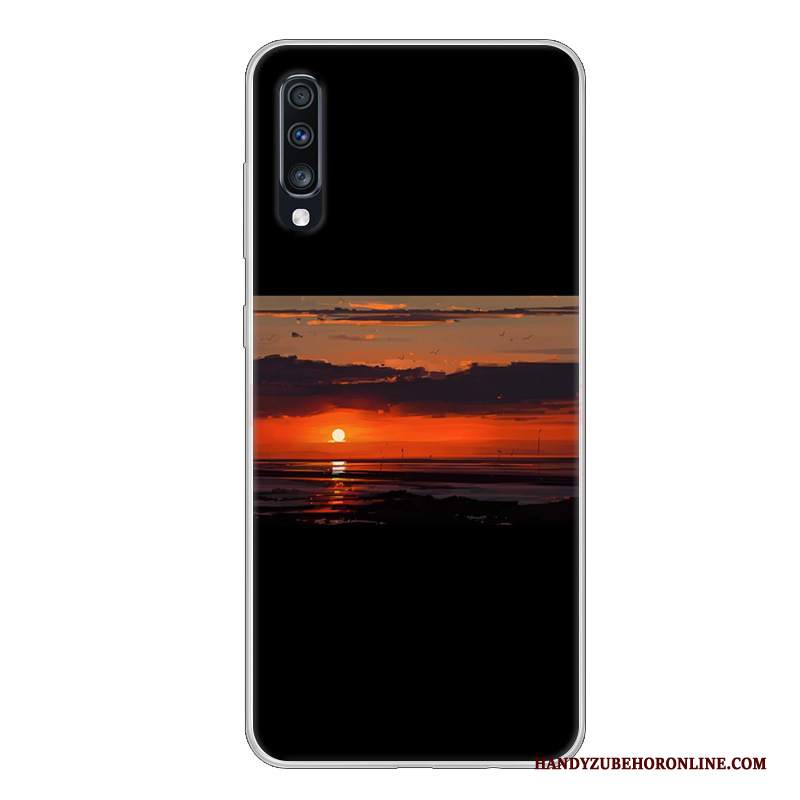 Custodia Samsung Galaxy A70 Cartone Animato Biancotelefono, Cover Samsung Galaxy A70 Silicone Nero Anti-caduta