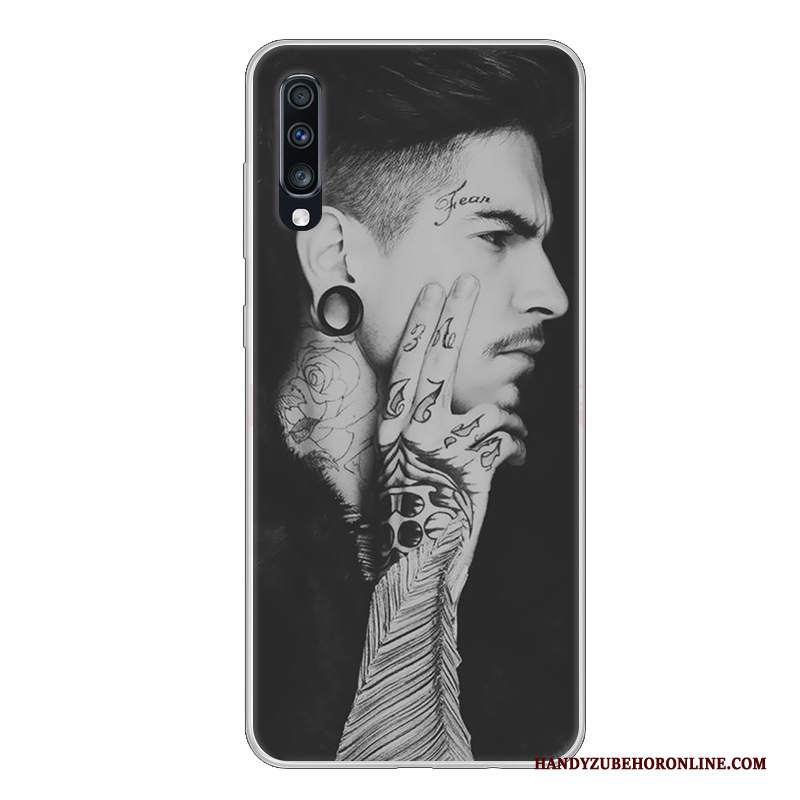 Custodia Samsung Galaxy A70 Cartone Animato Biancotelefono, Cover Samsung Galaxy A70 Silicone Nero Anti-caduta